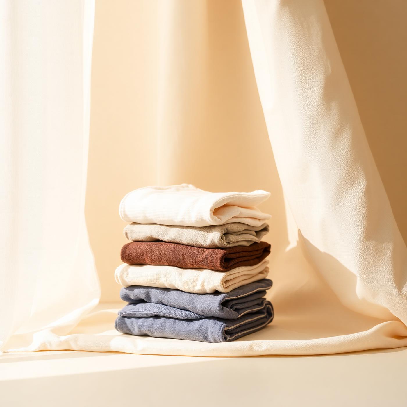 MOMOOLI atelier flatlay of fabrics